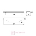 Uchwyt krawędziowy UA116, aluminium, 296mm