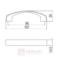 Uchwyt meblowy DC D721 aluminium mat MERKURY Akcesoria Meblowe