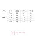 Uchwyt meblowy DC D721 czarny mat MERKURY Akcesoria Meblowe