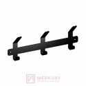 Wieszak ścienny na ubrania WS20 czarny mat 500x106mm MERKURY Akcesoria Meblowe