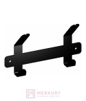 Wieszak ścienny na ubrania WS20 czarny mat 500x106mm MERKURY Akcesoria Meblowe