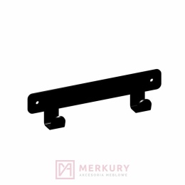 Wieszak ścienny na ubrania WS20 czarny mat 500x106mm MERKURY Akcesoria Meblowe