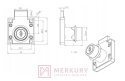 Zamek meblowy kwadratowy X-850 do podwójnej płyty