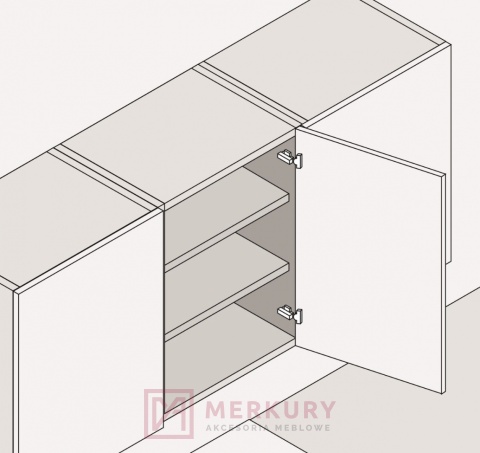 Zestaw 10x Zawias 71B3550 ONYX + Prowadnik 174H7100E + Zaślepka ONYX | Komplet do montażu frontów meblowych