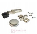 Zawias meblowy nakładany CLIP 75T4100 drzwi szklane + prowadnik + zaślepka