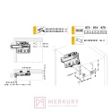 Zawieszka meblowa CAMAR 801 LEWA udźwig 200 kg/para (kod producenta: 290.40.906)