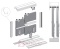 Zestaw system przesuwny EURO, 2 drzwi, aluminium, 2m