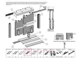 Zestaw system przesuwny SuperDuo 2 drzwi 2m aluminium MERKURY Akcesoria Meblowe