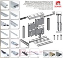 Zestaw system przesuwny SuperDuo 2 drzwi 2m aluminium MERKURY Akcesoria Meblowe