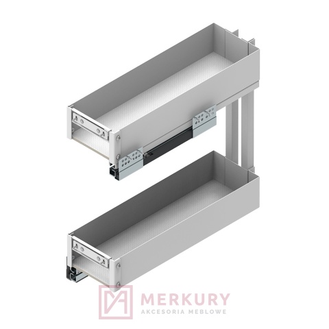 Kosz Cargo REJS ELEMENT 200mm, biały, pełny wysuw z miękkim dociągiem WE37.0002.01.003