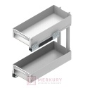 Kosz Cargo REJS ELEMENT 250mm, biały, pełny wysuw z miękkim dociągiem WE37.0003.01.003