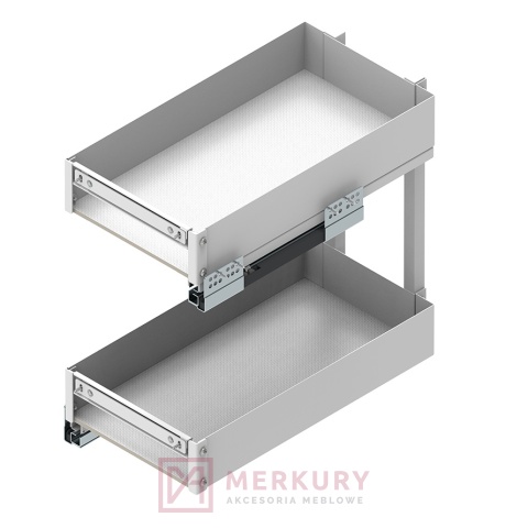 Kosz Cargo REJS ELEMENT 300mm, biały, pełny wysuw z miękkim dociągiem WE37.0004.01.003