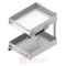 Kosz Cargo mini 2-poziomowy REJS ELEMENT 400mm, biały, pełny wysuw WE37.0005.01.003