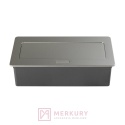 Gniazdo meblowe wysuwane SOFT GTV AE-PBSC3GU-53, 3 gniazda, aluminium
