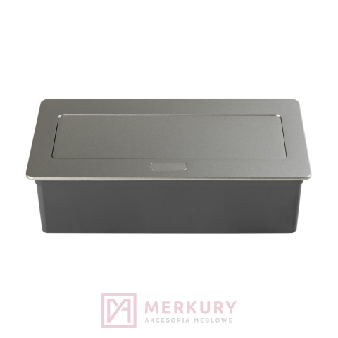 Gniazdo meblowe wysuwane SOFT GTV AE-PBSC3GU-53, 3 gniazda, aluminium