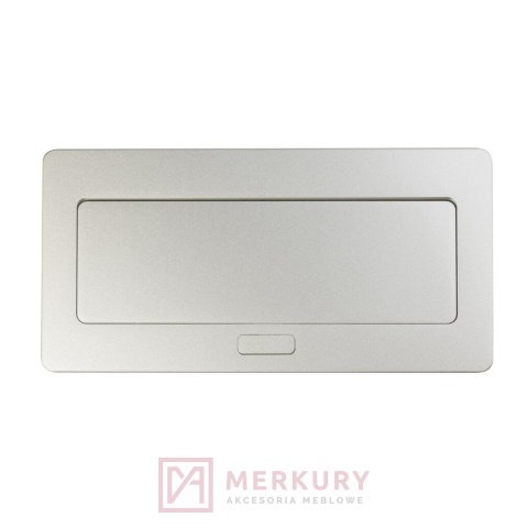 Gniazdo meblowe wysuwane SOFT GTV AE-PBSC3GU-53, 3 gniazda, aluminium