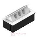 Przedłużacz biurkowy wpuszczany REJS Elektrima Kwadro II 3x230V biały TR19.0044.08.013 gnaizdo meblowe chowane