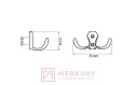 Wieszak meblowy DW89 satyna mat MERKURY Akcesoria Meblowe
