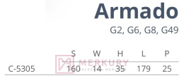 C-5305 Uchwyt meblowy ARMADO, P61 czarny mat, NOMET, sklep internetowy MERKURY Akcesoria Meblowe Mariusz Adamczyk