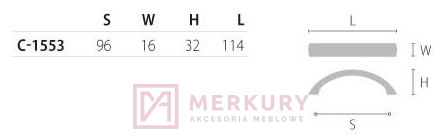 C-1553 Uchwyt meblowy CERBER, G4 stare złoto, NOMET, sklep internetowy MERKURY Akcesoria Meblowe Mariusz Adamczyk